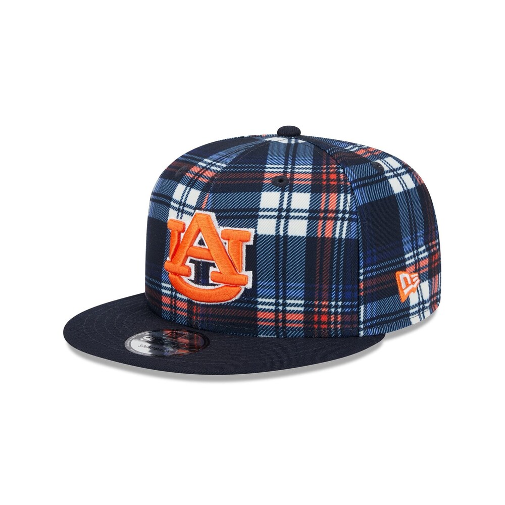 New Era Auburn Tigers Plaid 9FIFTY Snapback Hat - One Size
